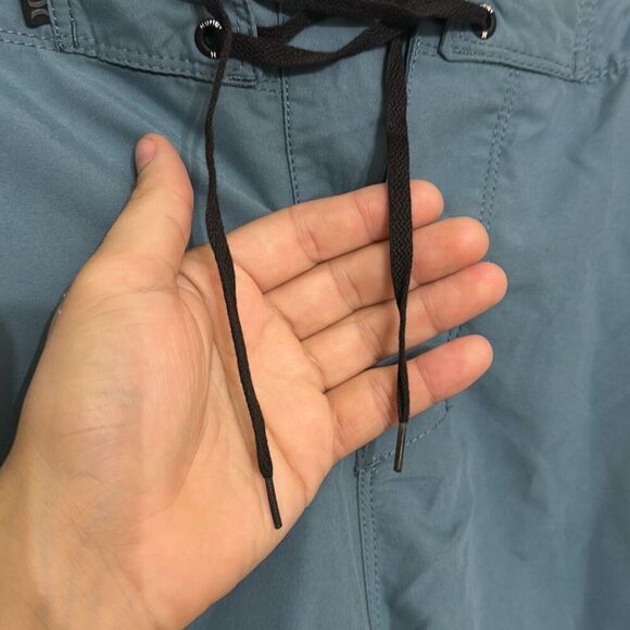 NWT Hurley Mens Blue Drawstring‎ Swim Trunks Board Shorts Size 34 - Picture 2 of 6